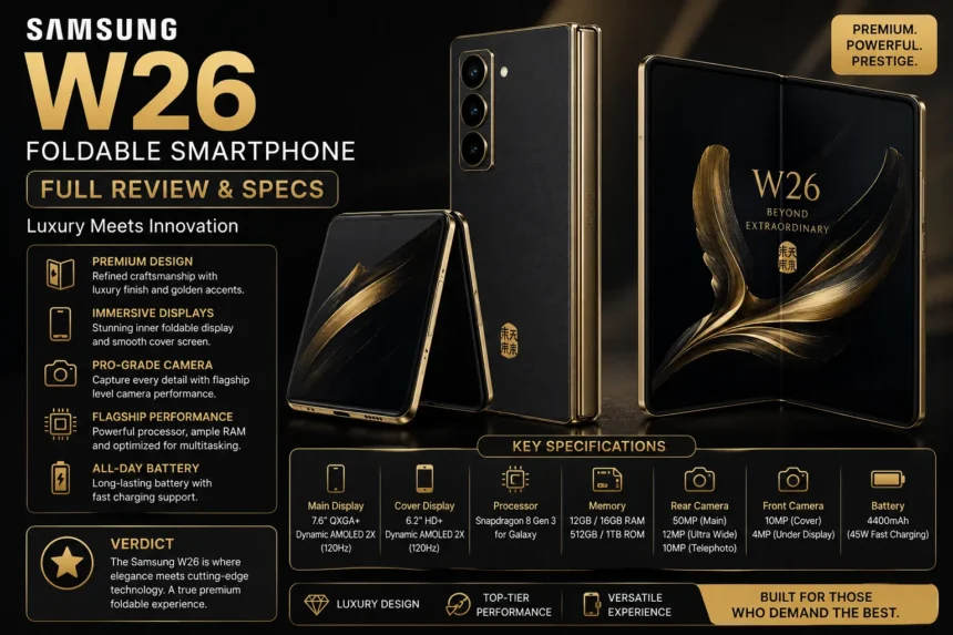 Samsung W26 Foldable Smartphone: Features & Review